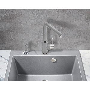 Смеситель для кухни Milacio Ultra MCU.555.GR серый металлик/хром купить в интернет-магазине сантехники Sanbest