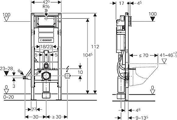 Инсталляция для унитаза Geberit Duofix UP 320 111.350.00.6 купить в интернет-магазине сантехники Sanbest