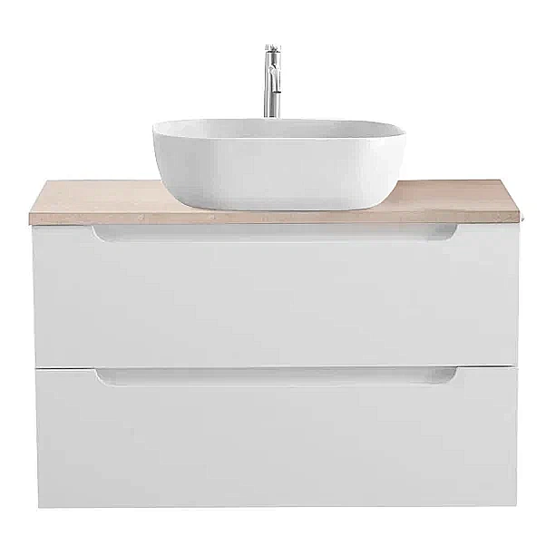 Тумба с раковиной и столешницей BelBagno ETNA 80 ETNA80BL-KEPMCO-1302-SET белая глянцевая для ванной в интернет-магазине Sanbest