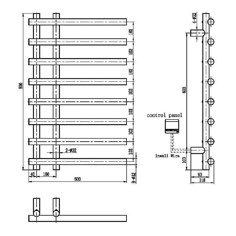 Полотенцесушитель Boheme Uno 722-MG матовое золото купить в интернет-магазине сантехники Sanbest