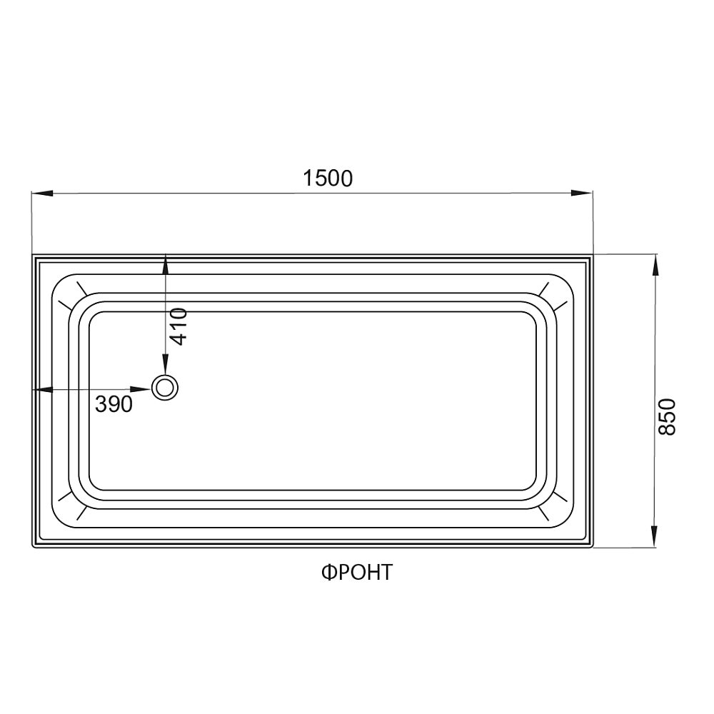 Душевая кабина Deto ЕМ4515 150х85 купить в интернет-магазине Sanbest