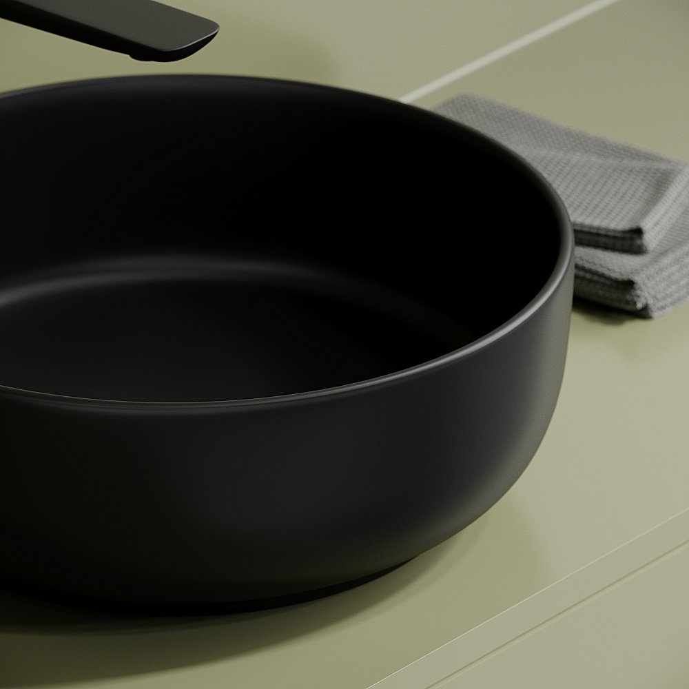 Раковина Ceramica Nova Taycan CN12003MB черная матовая купить в интернет-магазине Sanbest