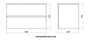 Тумба с раковиной Art&Max ELEGANT 80 сапфир для ванной в интернет-магазине Sanbest