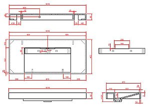 Раковина-моноблок Armadi Art Flat Calacatta 859-100-CLCT белый мрамор купить в интернет-магазине Sanbest