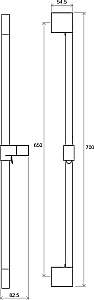 Душевая штанга Ravak 974.60RGB розовое золото купить в интернет-магазине сантехники Sanbest