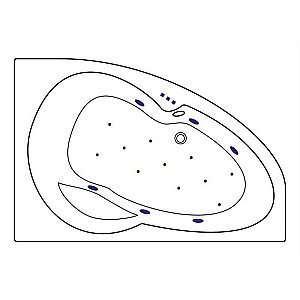 Ванна акриловая EXCELLENT Newa RELAX WAEX.NEP16.RELAX.GL 160x95 белая с гидромассажем правая купить в интернет-магазине Sanbest