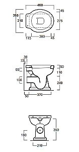 Унитаз приставной SIMAS Londra LO911, белый купить в интернет-магазине Sanbest