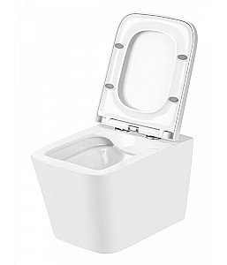 Унитаз подвесной с инсталляцией Agger ATI08100+APB200 белый, с крышкой микролифт, безободковый, с кнопкой хром купить в интернет-магазине Sanbest