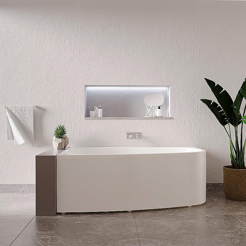 Ванна акриловая Радомир Рона 148х80 белая, слив бронза купить в интернет-магазине Sanbest