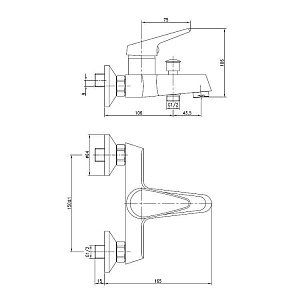 Смеситель для ванны Aquanet Round Handle SD90701 купить в интернет-магазине сантехники Sanbest