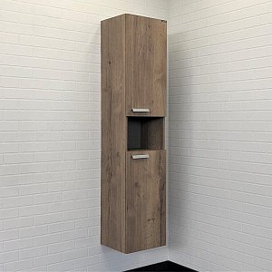 Шкаф-колонна Comforty Никосия 00-00009554 35 дуб темный для ванной в интернет-магазине сантехники Sanbest