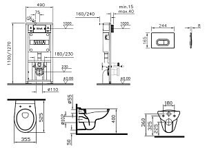 Унитаз подвесной Vitra Normus 9773B003-7203 купить в интернет-магазине Sanbest