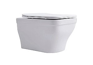 Унитаз с инсталляцией Aquatek Амадео SET AQUATEK АМАДЕО-009 4в1 с белой кнопкой, с крышкой микролифт, безободковый купить в интернет-магазине Sanbest
