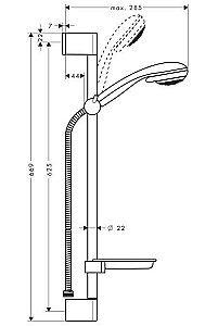 Душевая гарнитура Hansgrohe Crometta 27764000 купить в интернет-магазине сантехники Sanbest