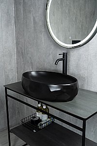 Раковина накладная Gid Bm9030wx черная матовая купить в интернет-магазине Sanbest