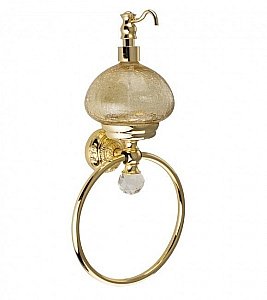 Диспенсер Migliore Cristalia ML.CRS-60.226.DO стекло с декором/золото-swarovski купить в интернет-магазине сантехники Sanbest