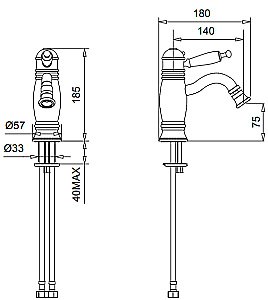 Смеситель для биде термостатический Migliore Oxford ML.OXF-6363 хром купить в интернет-магазине сантехники Sanbest