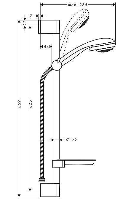 Душевая гарнитура Hansgrohe Crometta 27764000 купить в интернет-магазине сантехники Sanbest