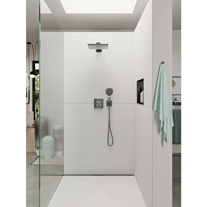 Верхний душ Hansgrohe Raindance E 26238340 хром темный матовый купить в интернет-магазине сантехники Sanbest