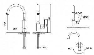 Смеситель для кухни BRAVAT Opal F7125183CP-RUS купить в интернет-магазине сантехники Sanbest