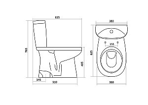 Унитаз-компакт Santek Анимо 1WH110038 с бачком, с крышкой купить в интернет-магазине Sanbest