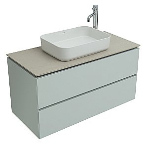 Тумба с раковиной Allen Brau Infinity 100 1.21003.PWM папирус матовый для ванной в интернет-магазине Sanbest