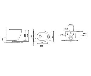 Унитаз подвесной Grossman Color GR-4455PIMS безободковый, с крышкой микролифт, розовый матовый купить в интернет-магазине Sanbest
