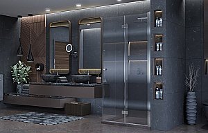 Душевой уголок Ambassador Diamond 12011110 100x100 стекло прозрачное/профиль хром купить в интернет-магазине Sanbest