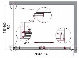 Душевой уголок Belbagno ACQUA-AH-1 100х80 купить в интернет-магазине Sanbest
