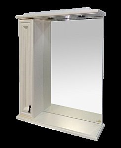 Зеркало со шкафом Misty Лувр 75 Слоновая кость в ванную от интернет-магазине сантехники Sanbest