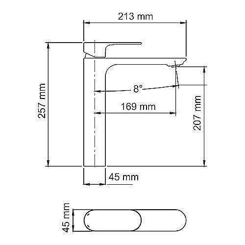 Смеситель для раковины WasserKRAFT Dinkel 5803H купить в интернет-магазине сантехники Sanbest