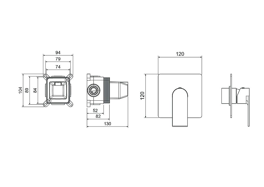 Cмеситель для душа Aquatek Лира AQ1466CR хром купить в интернет-магазине сантехники Sanbest