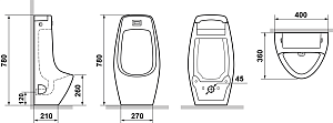 Писсуар Laguraty Sensor 512 купить в интернет-магазине Sanbest