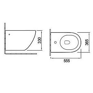 Биде подвесное SantiLine SL-5058 белое купить в интернет-магазине Sanbest