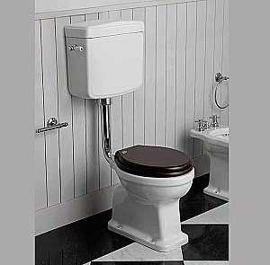 Унитаз SIMAS Londra LO901 с низким бачком, белый/хром купить в интернет-магазине Sanbest