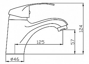 Смеситель для раковины Agger Glad A1502100 хром купить в интернет-магазине сантехники Sanbest