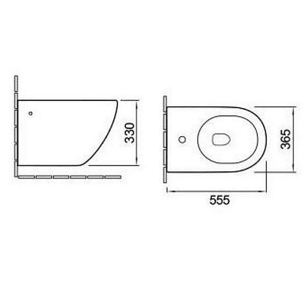 Биде подвесное SantiLine SL-5058 белое купить в интернет-магазине Sanbest