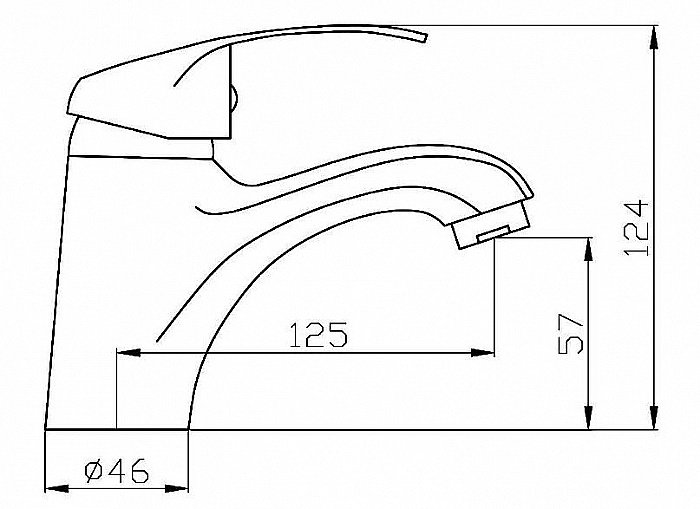 Смеситель для раковины Agger Glad A1502100 хром купить в интернет-магазине сантехники Sanbest
