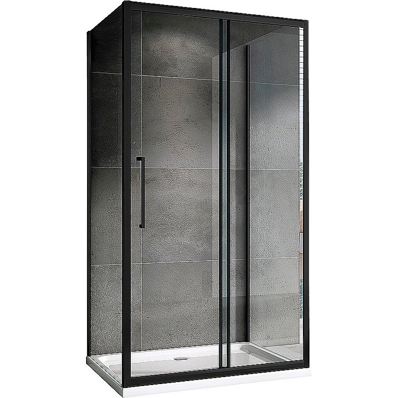 Душевой уголок Abber Schwarzer Diamant 160x60 AG30160BH-S60B-S60B стекло прозрачное/профиль черный купить в интернет-магазине Sanbest