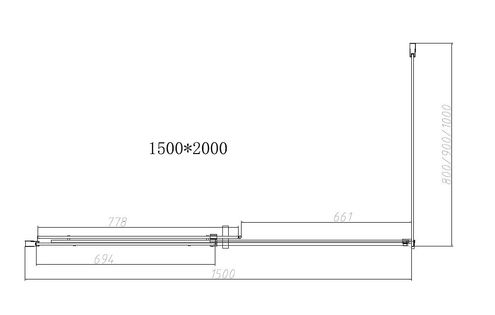 Душевой уголок Vincea DICE VSR-4D9015CL 150x90 хром/прозрачный купить в интернет-магазине Sanbest