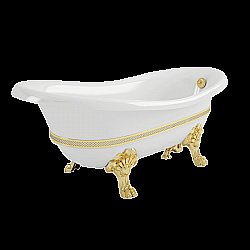 Ванна Migliore Bella DECOR на лапах MIGLIORE 25128 170х80 белая,золото купить в интернет-магазине Sanbest
