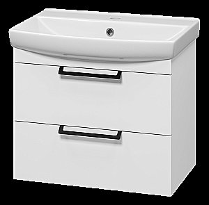 Тумба с раковиной Misty Клермонт - 60 Э-Кле01060-011П2Я белая для ванной в интернет-магазине Sanbest