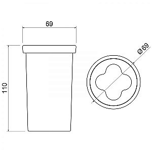Стакан для зубных щеток Timo Saona 13233/17 золото матовое купить в интернет-магазине сантехники Sanbest