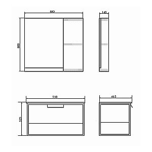 Тумба с раковиной Comforty Бонн 00-00003466 90 дуб темный для ванной в интернет-магазине Sanbest