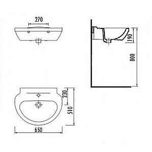 Раковина на пьедестале CREAVIT DREAM 65 купить в интернет-магазине Sanbest