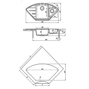 Кухонная мойка Lemark Irkana 980 9910043 антрацит купить в интернет-магазине сантехники Sanbest