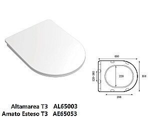 Унитаз подвесной Taliente Altamarea T3 AL65003 безободковый, смыв торнадо, с крышкой микролифт, белый купить в интернет-магазине Sanbest