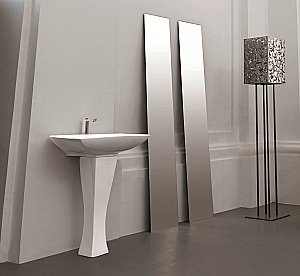 Раковина с пьедесталом Artceram Jazz 70 JZL004 01 00 белая купить в интернет-магазине Sanbest