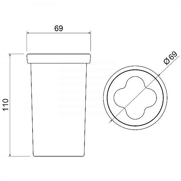 Стакан для зубных щеток Timo Saona 13233/17 золото матовое купить в интернет-магазине сантехники Sanbest