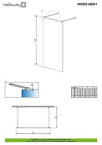 Душевое ограждение Radaway Modo New I 140 купить в интернет-магазине Sanbest